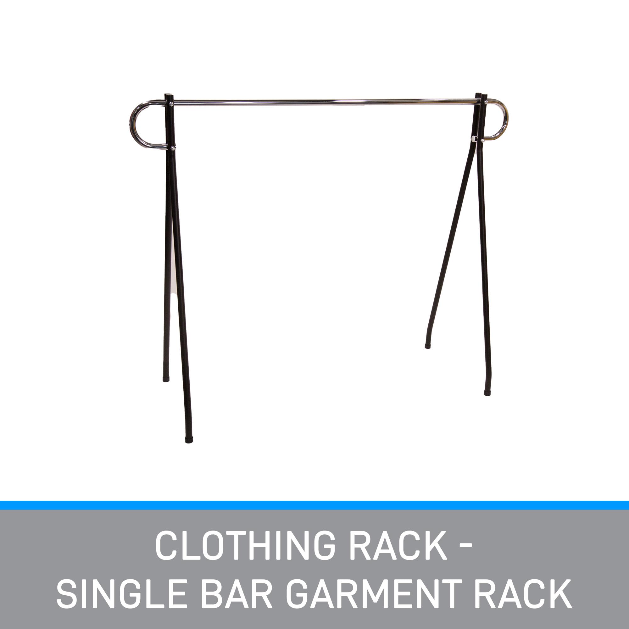 SSWBasics Single Bar Clothes Rack 60 x 48 Inch - Durable Clothing Rack for Home and Commercial Use, Sturdy Garment Rack for Organized Storage