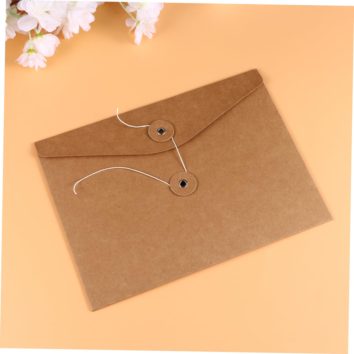 SHINEOFI Bolsas de Papel Kraft para Archivo Cierre Seguro, 10 Piezas, Diseño Retro y Práctico, Adecuado para Oficina o Espacio de Trabajo