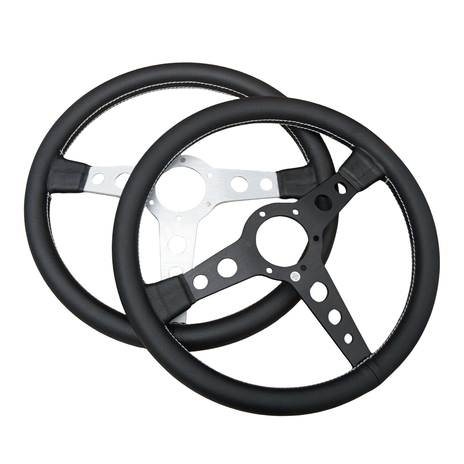 Volante da corsa JDM universale in pelle nera da 14 pollici compatibile con il gioco(Style A)
