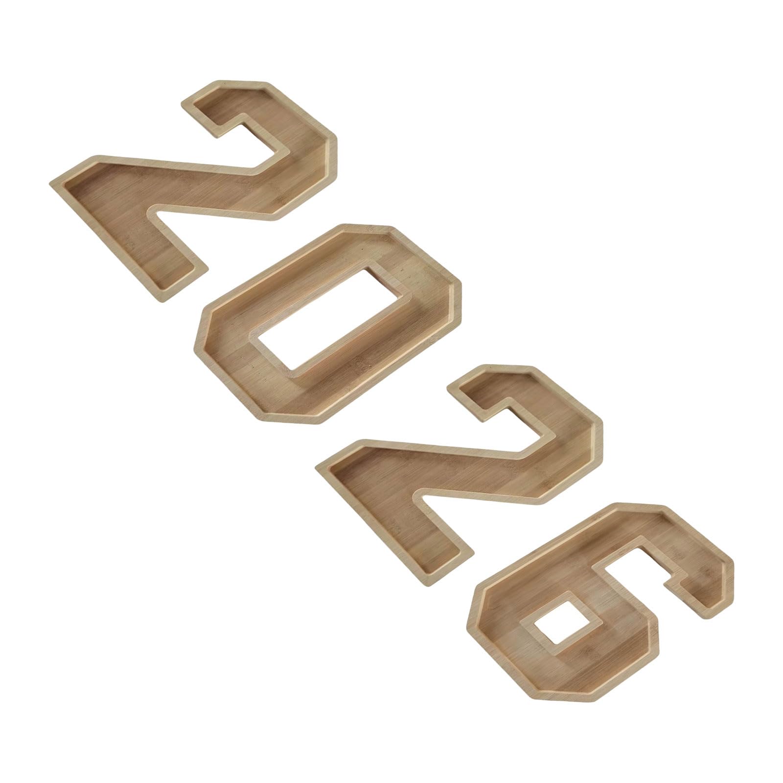 Kalttoy 2026 Charcuterie Numbers Fillable Wooden Number Charcuterie Board Food Tray Graduation Party Decorations Fruit Platters Wooden Plate