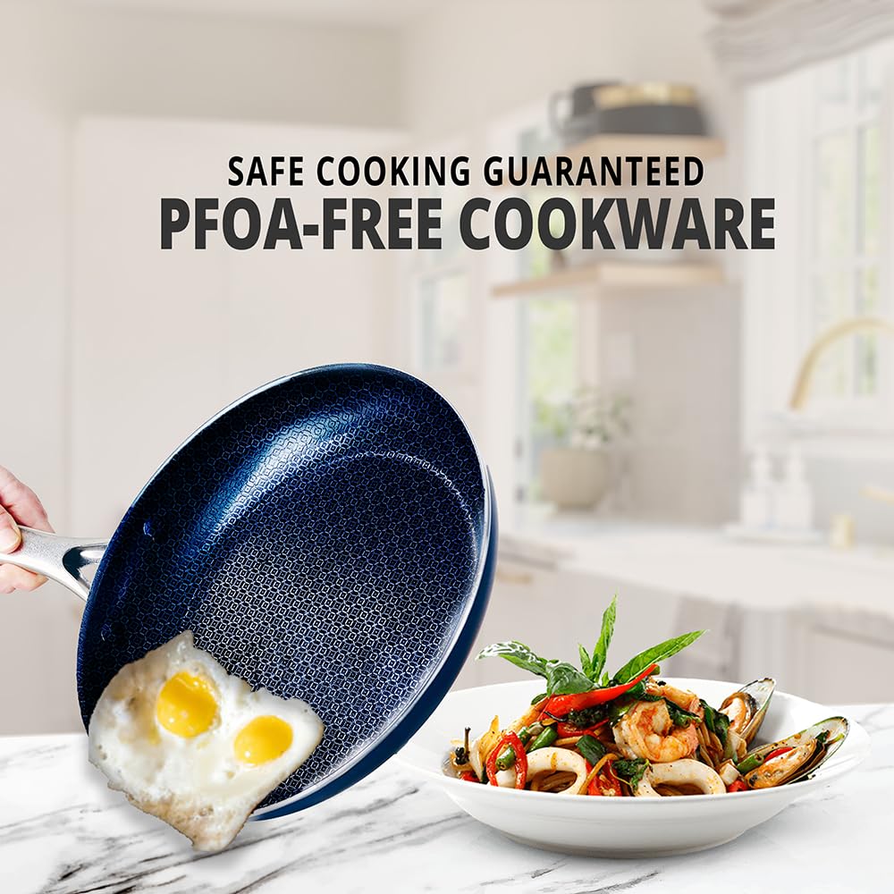THE COOK'S COMPANY Non-Stick Frying Pan - Premium Skillet for Everyday Cooking, Nonstick Pan for Easy Cleanup, Durable Pan for Versatile Cooking Needs (Size: 9.5inch) — Amazon image 4