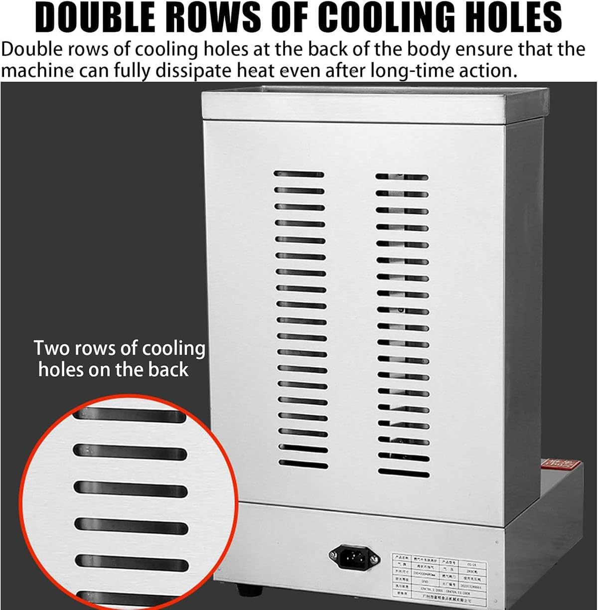 Gas Middle Eastern Barbecue Grill, Stainless Steel Gas Broilers Home Rotisserie Oven, Temperature Adjustment Switch 50-300℃ for Restaurant