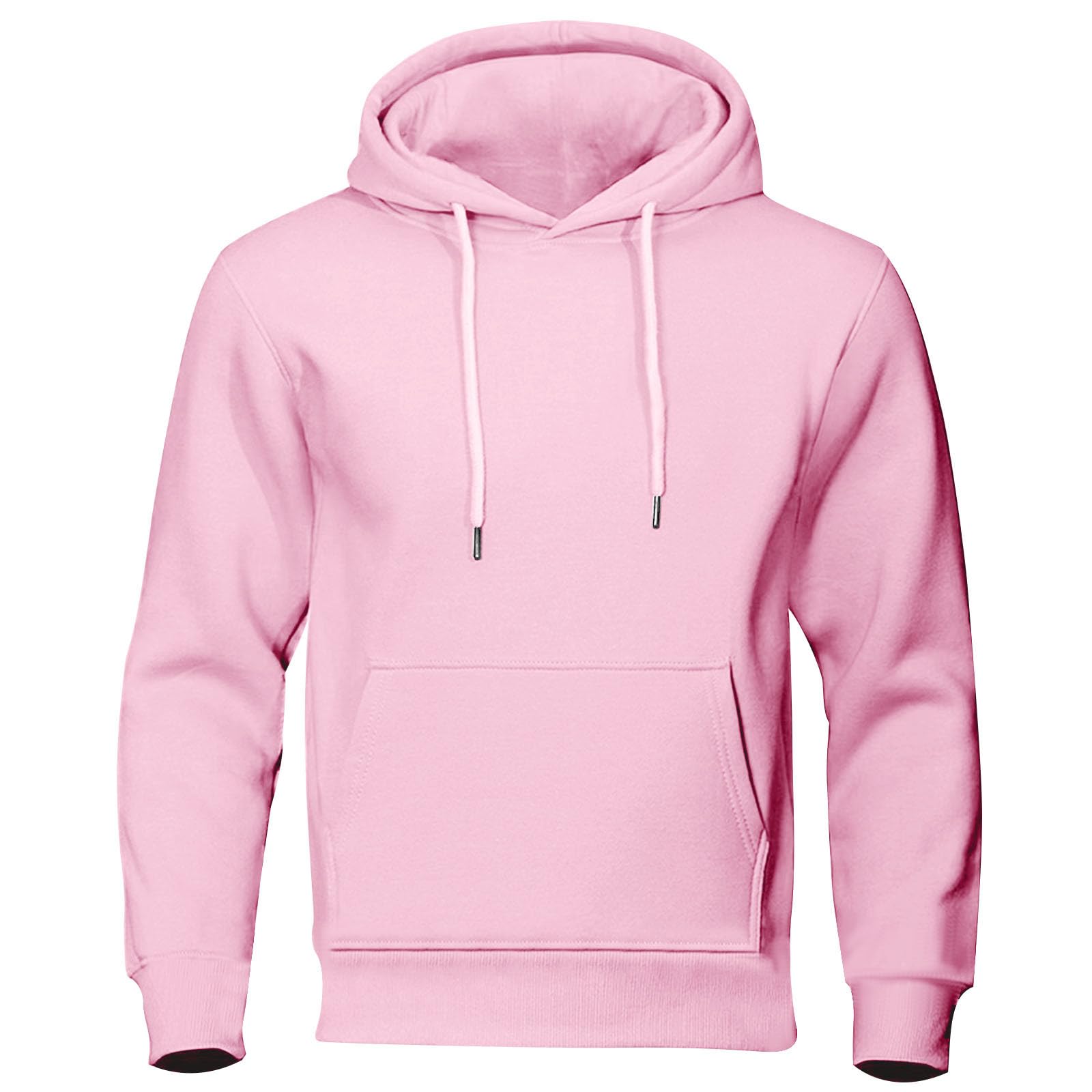 Mens Hoodies Lightweight Fashion Fleece Lined Hooded Sweatshirt Long Sleeve Gym Casual Pullover with Kangaroo Pocket — view 17