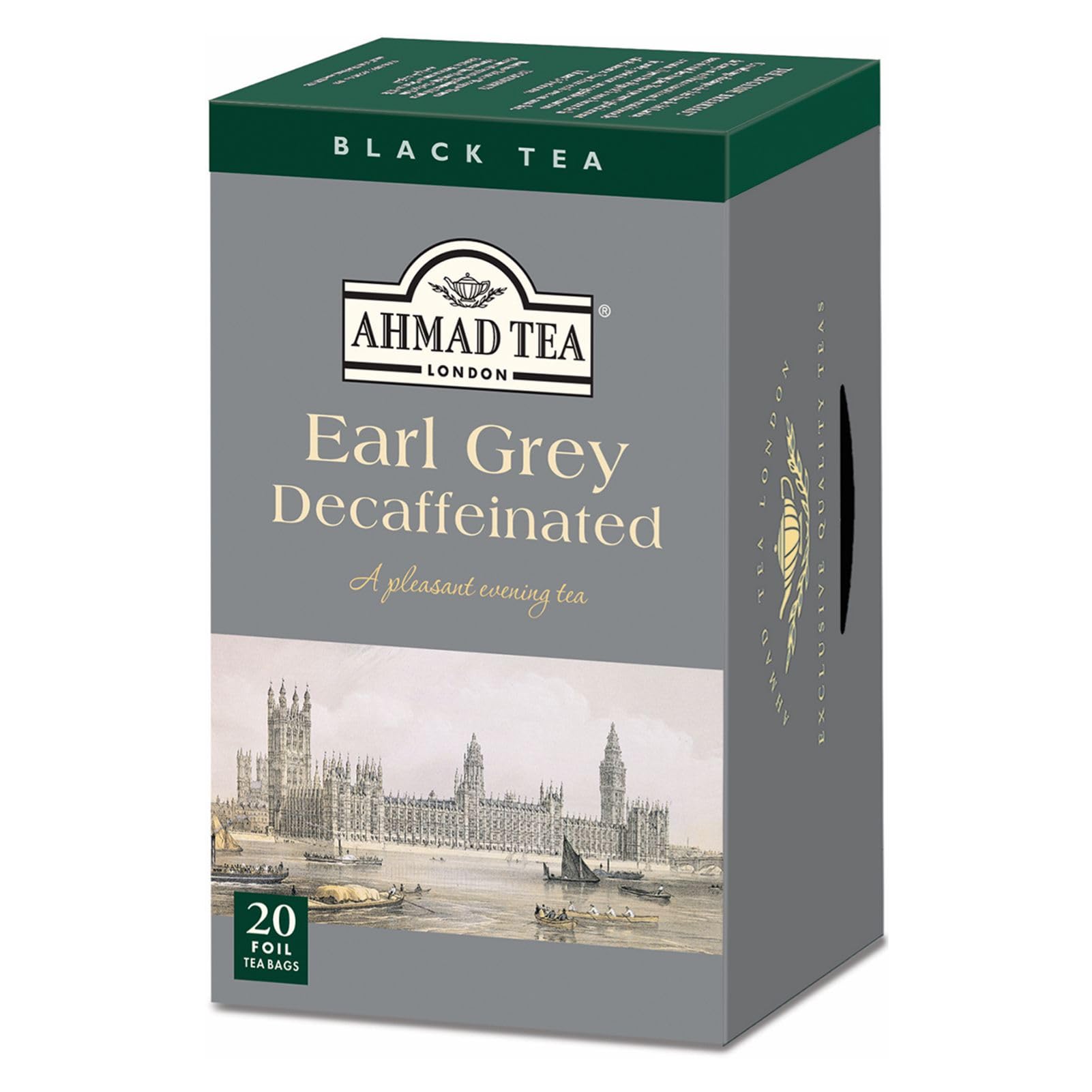 Ahmad Tea, Decaffeinated Earl Grey Tea, 20 Tagged and Aluminium Foil Envelopes
