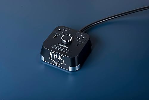 Miniatura 3 de Reloj despertador CubieTime con 2puertos de carga USB y 2tomas de estación de carga