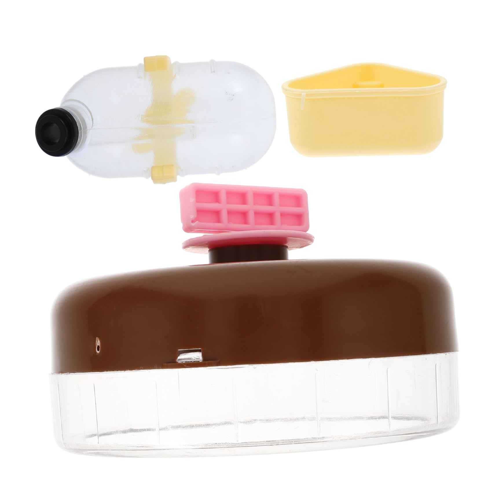 Yardwe Innovative 3-in-1 Pet Accessory Set Running Wheel Food Box Water Dispenser for Hamsters Easy Install