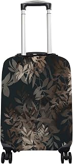Capa de bagagem, folhas abstratas, cinza escuro, estilo japonês, serve para malas de 45,7 a 81,2 cm, elastano, protetor de bagagem de viagem, Multi, XL Cover(Fits 29-32 inch luggage)