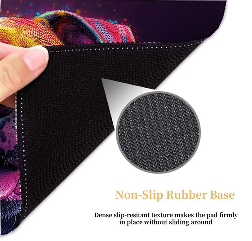 Tapis de souris XXL base caoutchouc structure dense et finitions soignées - 5