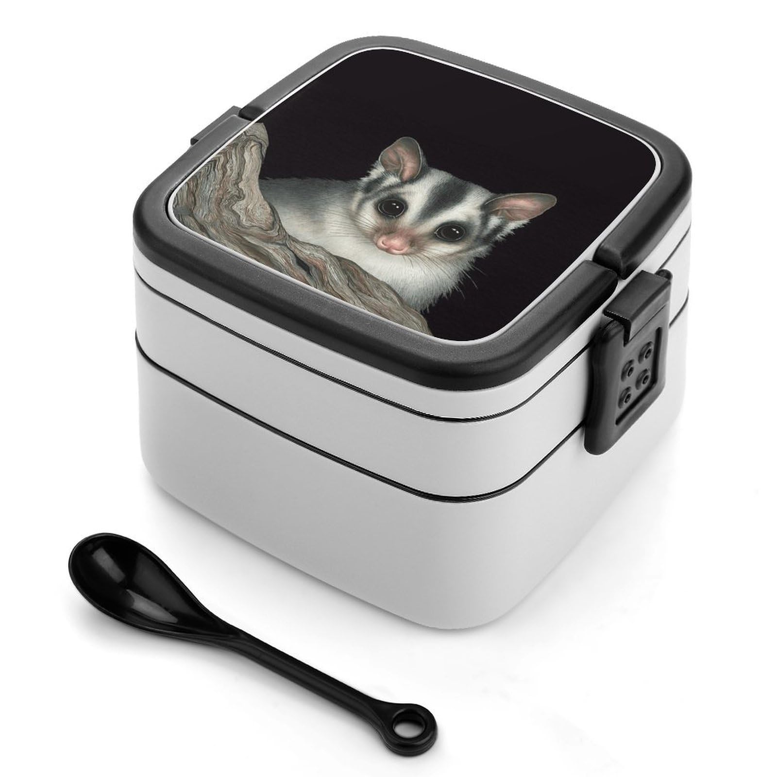 CGSBNGHA Australian Sugars-Glider Bento Lunch Box 2 Layer Lunchbox Food Container for Adults Office