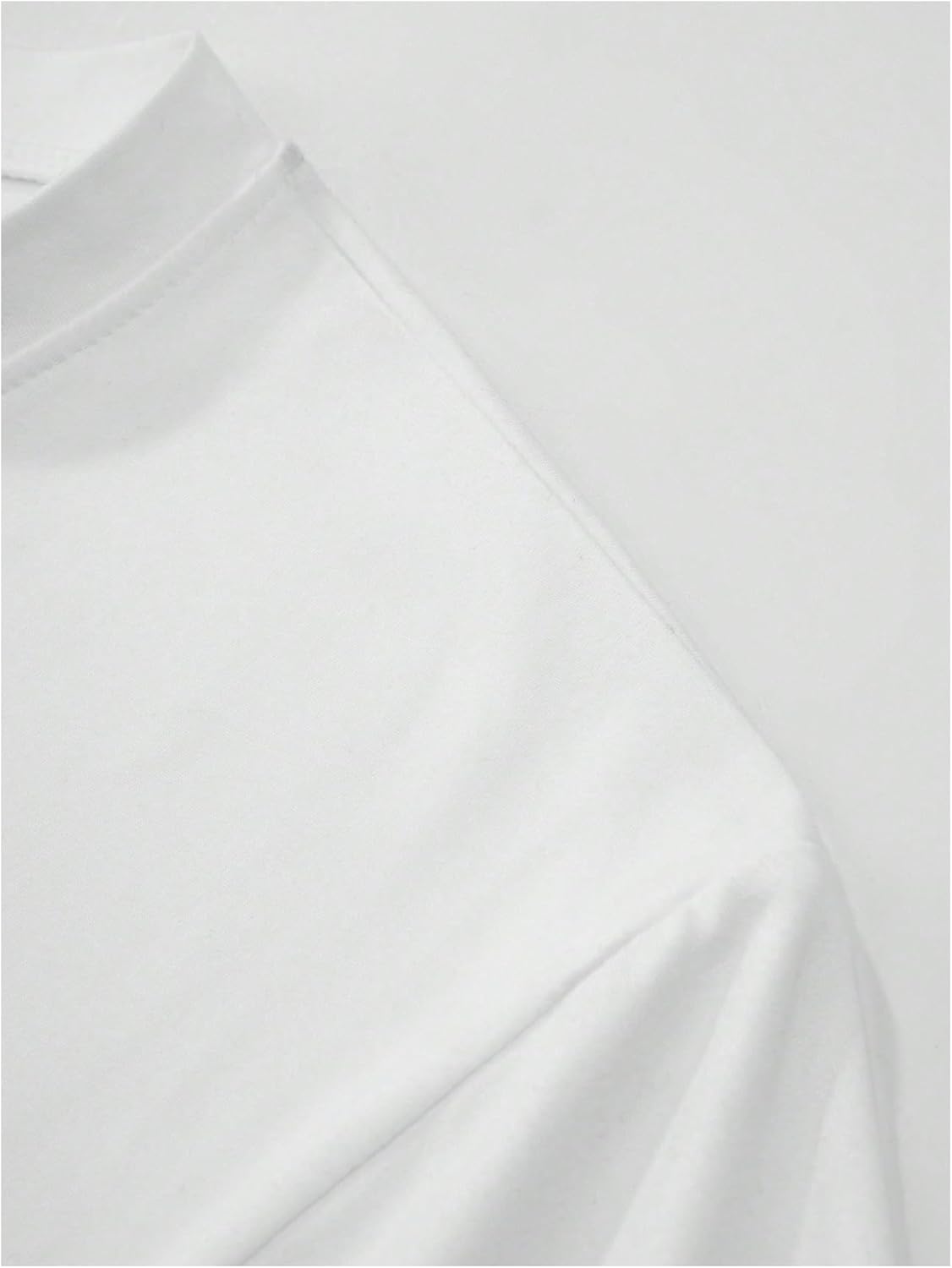 GORGLITTER Men's Casual Modern Graphic T-Shirt Character & Letter Print Round Neck Short Sleeve Tee Shirt Top White Large - Image 4