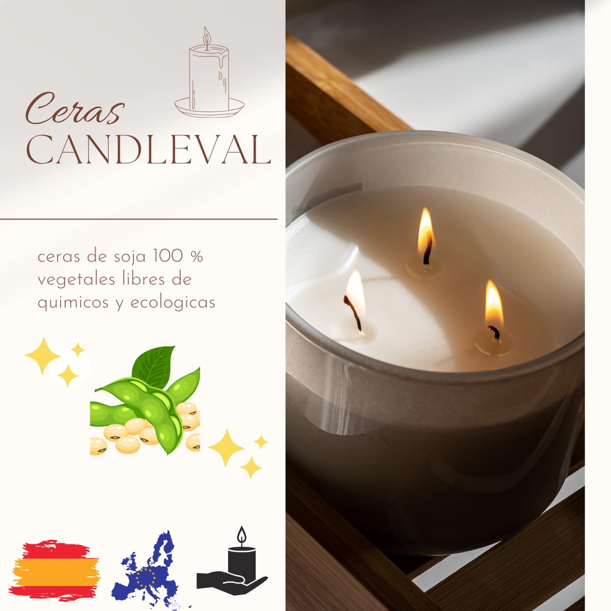 Cera de Soja BPF 48, 5 KG | Bajo Punto de Fusión, Pequeñas perlas Para Velas en vasos