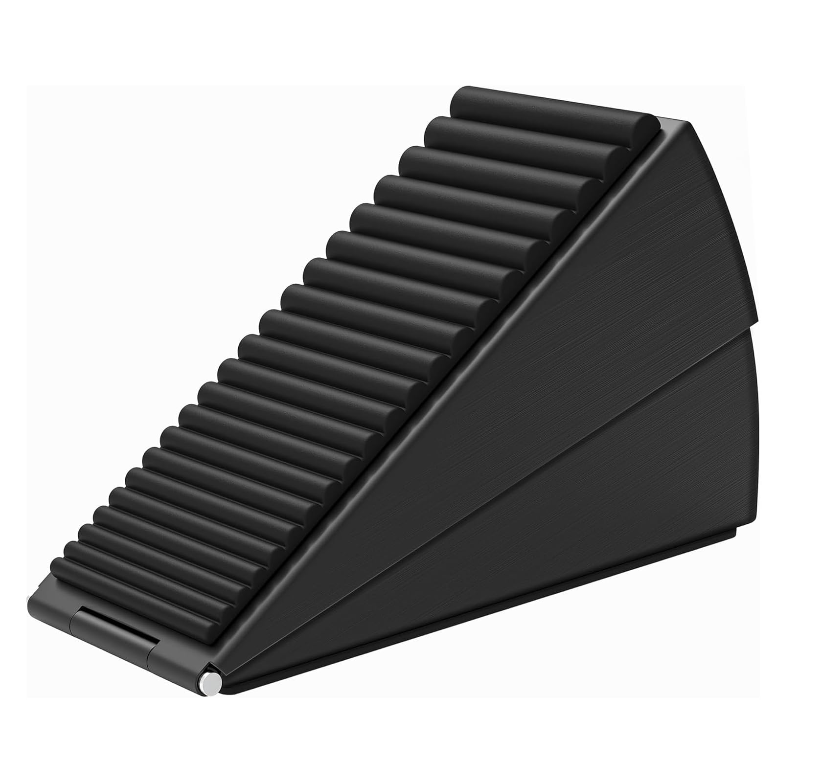 Door Wedge,Rubber Door Stop,Strong Large Door Stopper Indoor,Heavy Duty Door Stop Wedge Tall Door Stoppers for Bottom of Door,Security Door Stopper Self Adhesive Wall Protectors (1pcs Black)