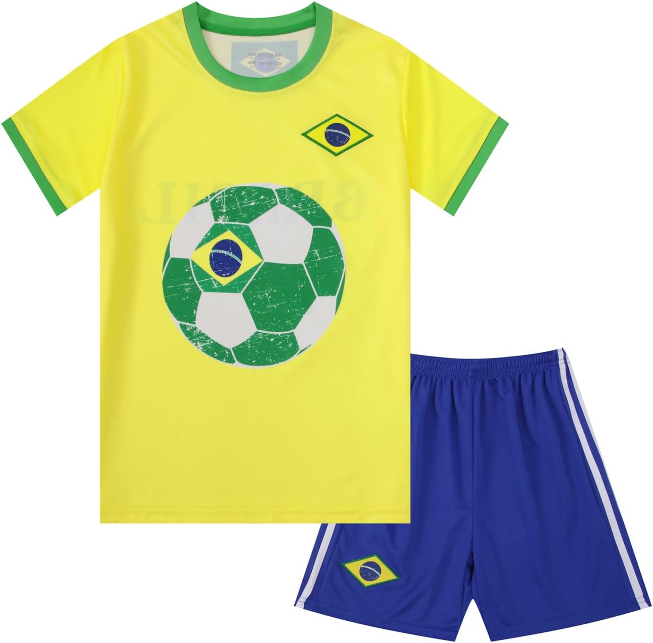 Kids Soccer Jersey Set Boys Girls Youth Football Kit Shirt Shorts Team Sports Uniform Gift Ages 7-13