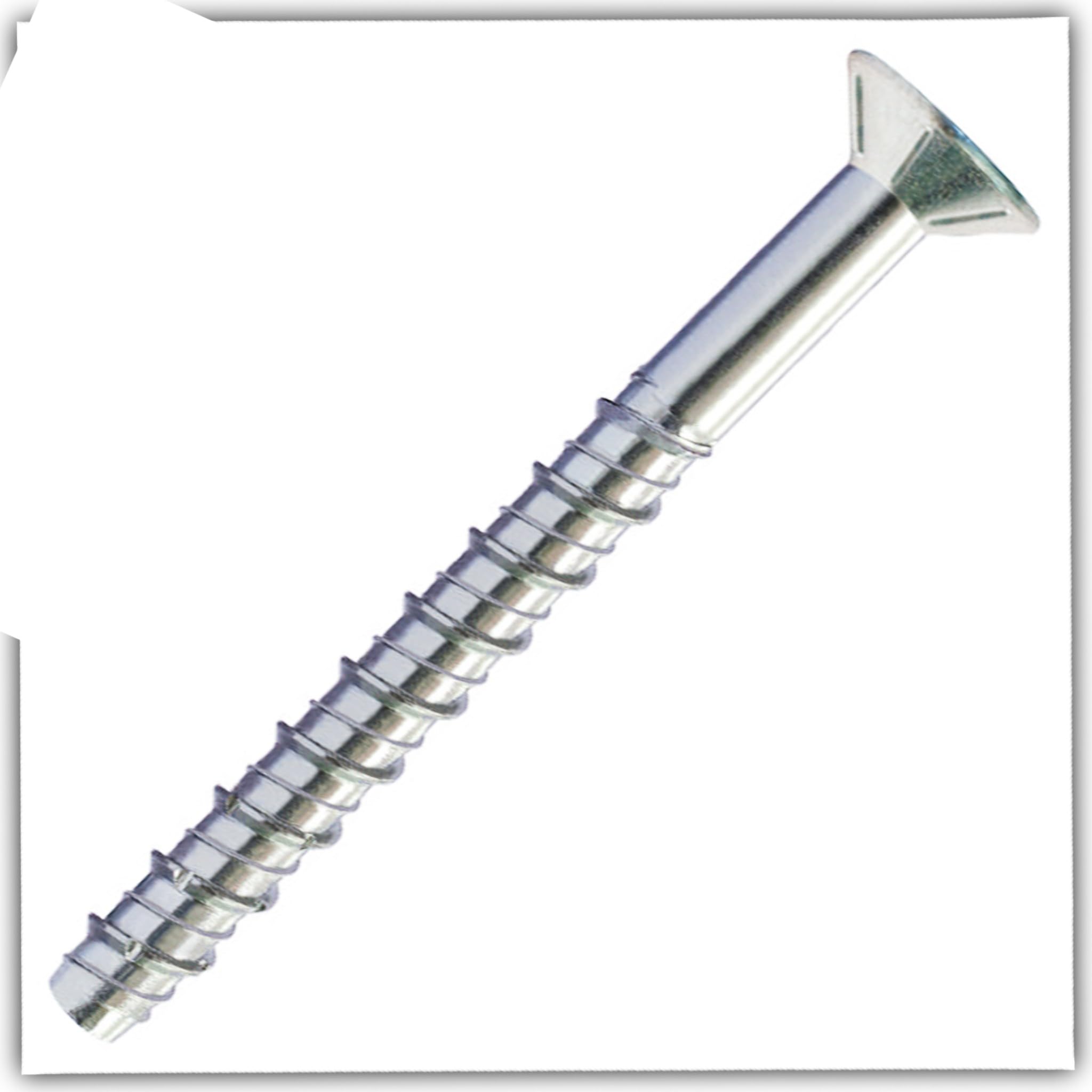 Bricoloco.com Tornillo cabeza avellanada para hormigón sin taco inserción directa a material. Fijaciones pesadas y duraderas. Resistente al fuego (100, 8x70 mm)