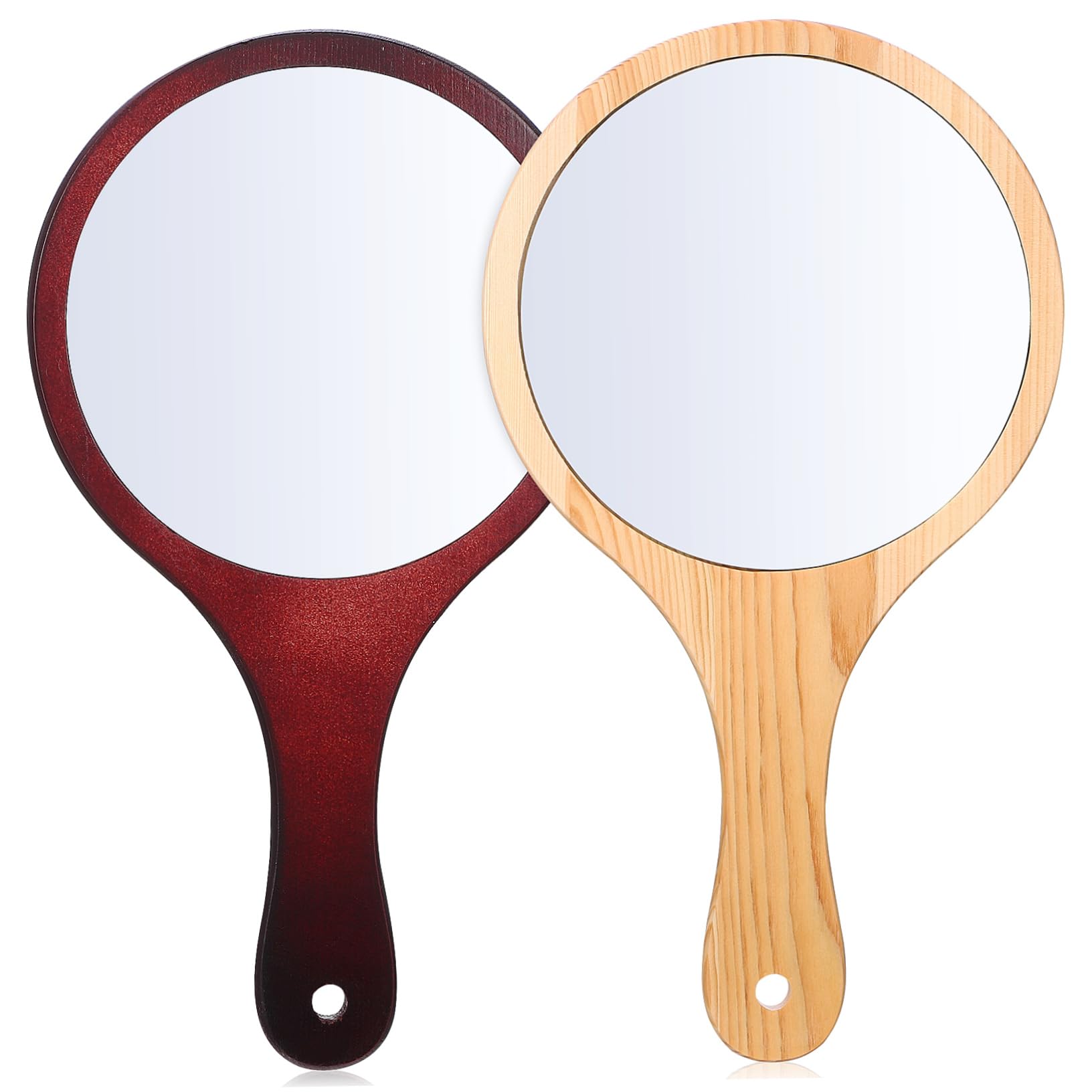 Miroir de poche Homoyoyo léger en bois pour rasage de voyage