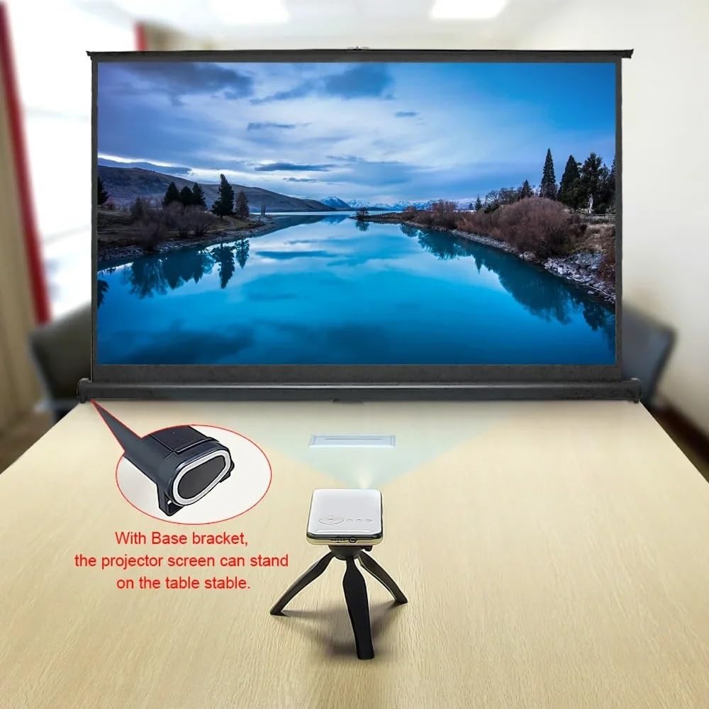 Schermi di proiezione Schermo da 50 Pollici 16:9 TSH 50 Schermo per Tablet/Micro Mini proiettore a LED, Tenda Portatile Facile da trasportare per la casa Intelligente
