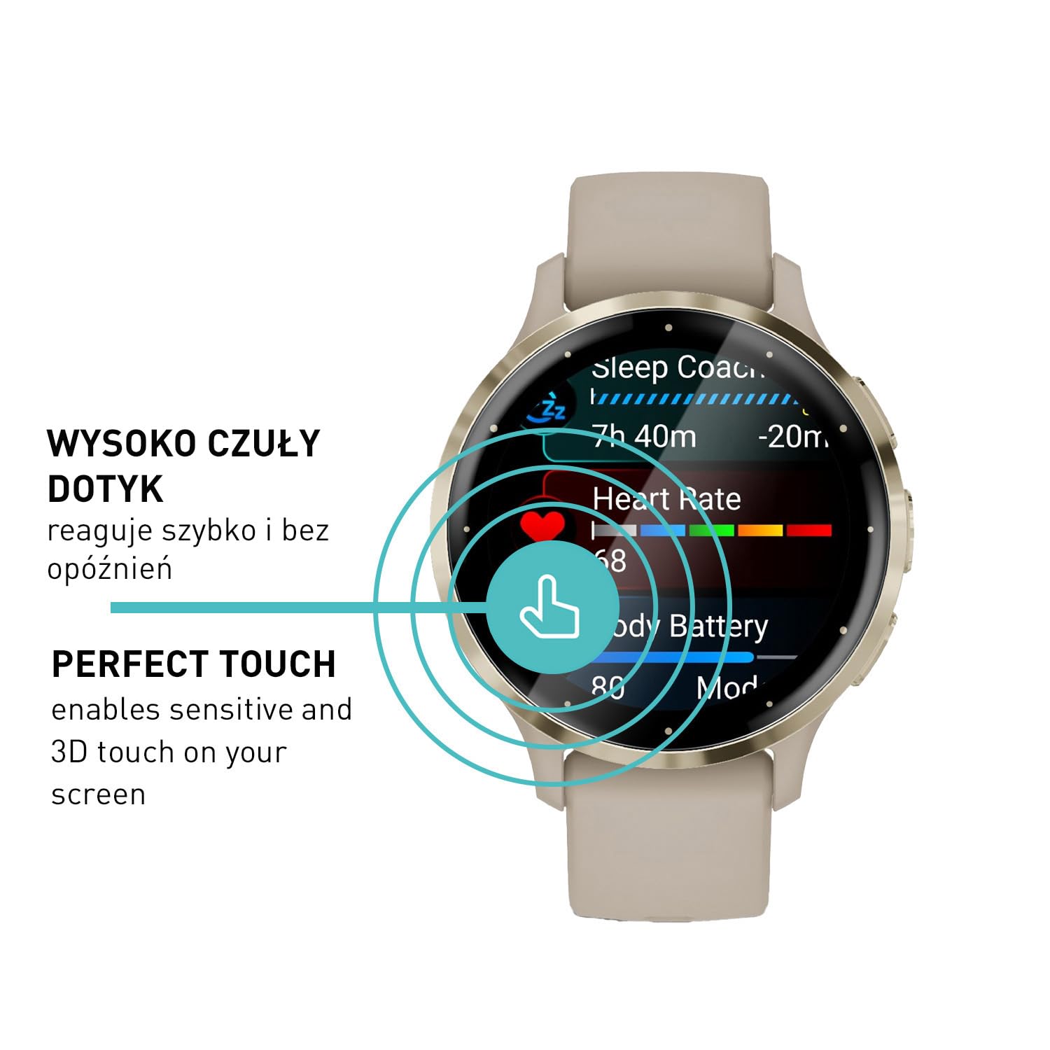 smartect TPU Ochraniacz Ekranu 3 Sztuki dla Garmin Venu 3S | Folia Ochronna Anti-Zarysowania, Ultra-przezroczysta, Bez Pęcherzyków, Anti-Odciski Palców, Przyjazna dla Etui