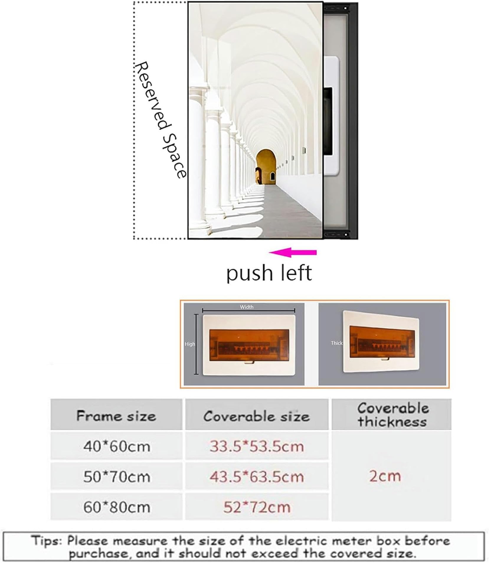 Panneaux muraux décoratifs, Couvercle de Panneau électrique décoratif, Cacher Le Compteur électrique, Peinture décorative, Couvercle de Panneau électrique Mural, Disponibles