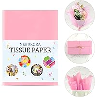 Vista 2 de NEBURORA 120 hojas de papel de seda de regalo rosa intenso, 14 x 20 pulgadas, paquete a granel para bolsas de regalo, boda, baby shower, decoración