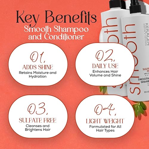 Miniatura 4 de Keragen - Champú y acondicionador suavizante con queratina y colágeno para todo tipo de cabello, sin sulfato, 32 oz - Hidrata, fortalece, protege el