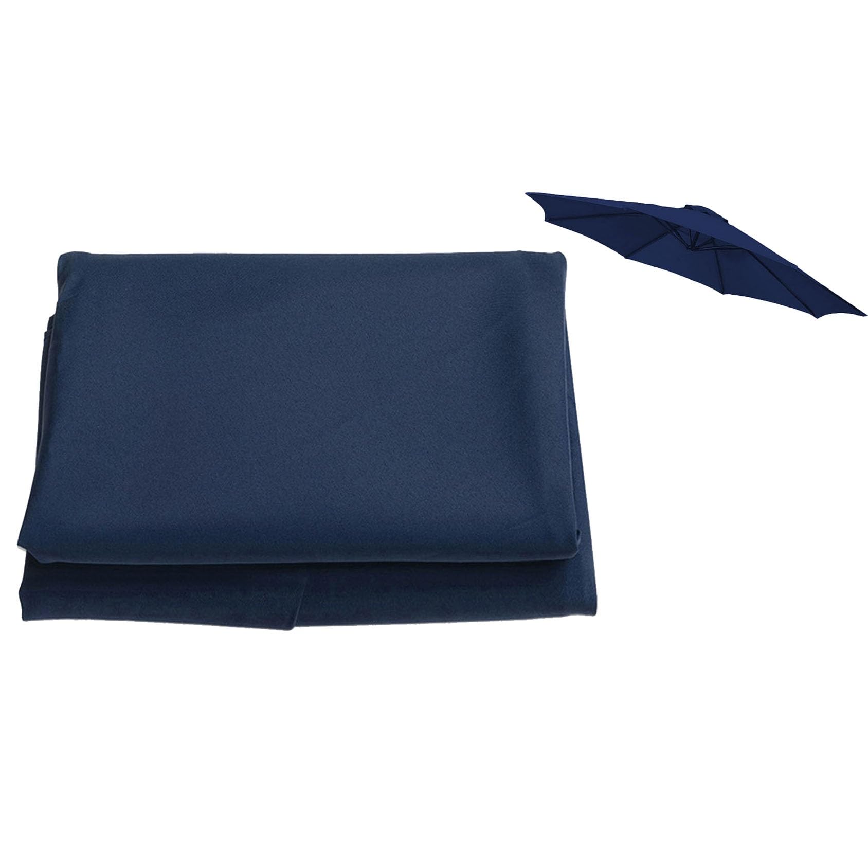 200cm 270cm 300cm (6.5ft/8.8ft/9.8ft) Replacement Parasol Cover Patio Umbrella Replacement Canopy - 8ribs / 6ribs, Premium Quality Replacement Canopy Cover(Color:Navy blue,Size:8 ribs: 3m/9.8ft)