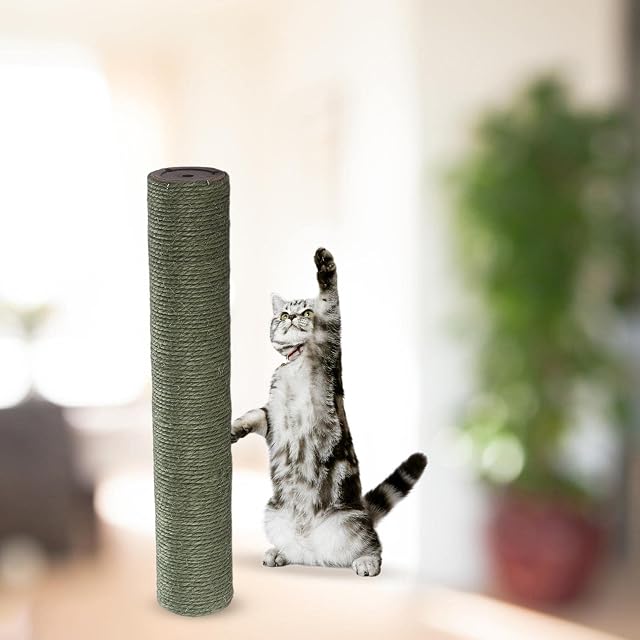 Foto 5 de 7 de Repuesto de poste rascador para gatos, sisal natural, poste de repuesto para árbol de gato, con tornillos
