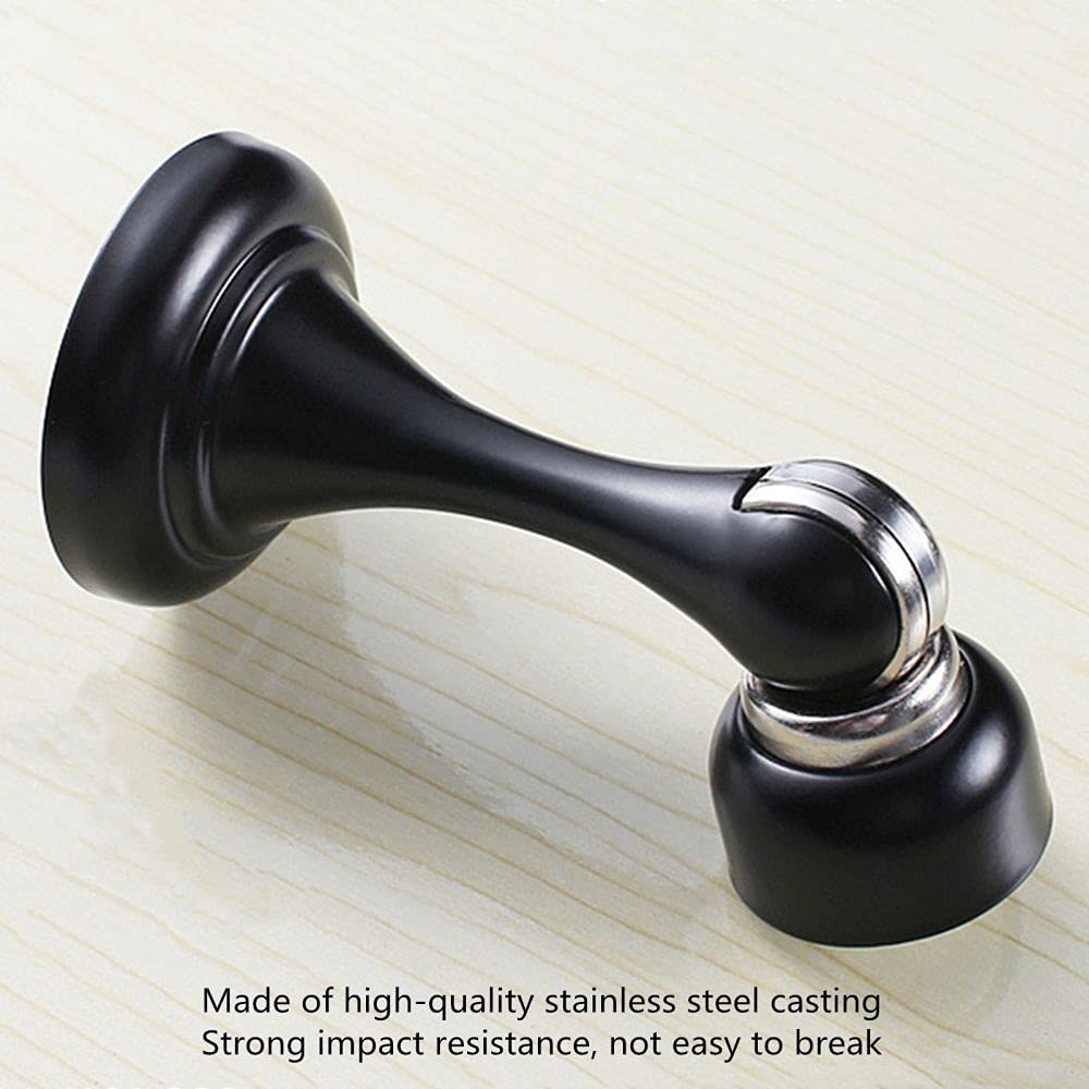 Magnetic Door Stop Odbojnik Magnetyczny Ze Stali Nierdzewnej Montowany Na Podłodze Do Drzwi Drewnianych Wielokolorowy(Schwarz)