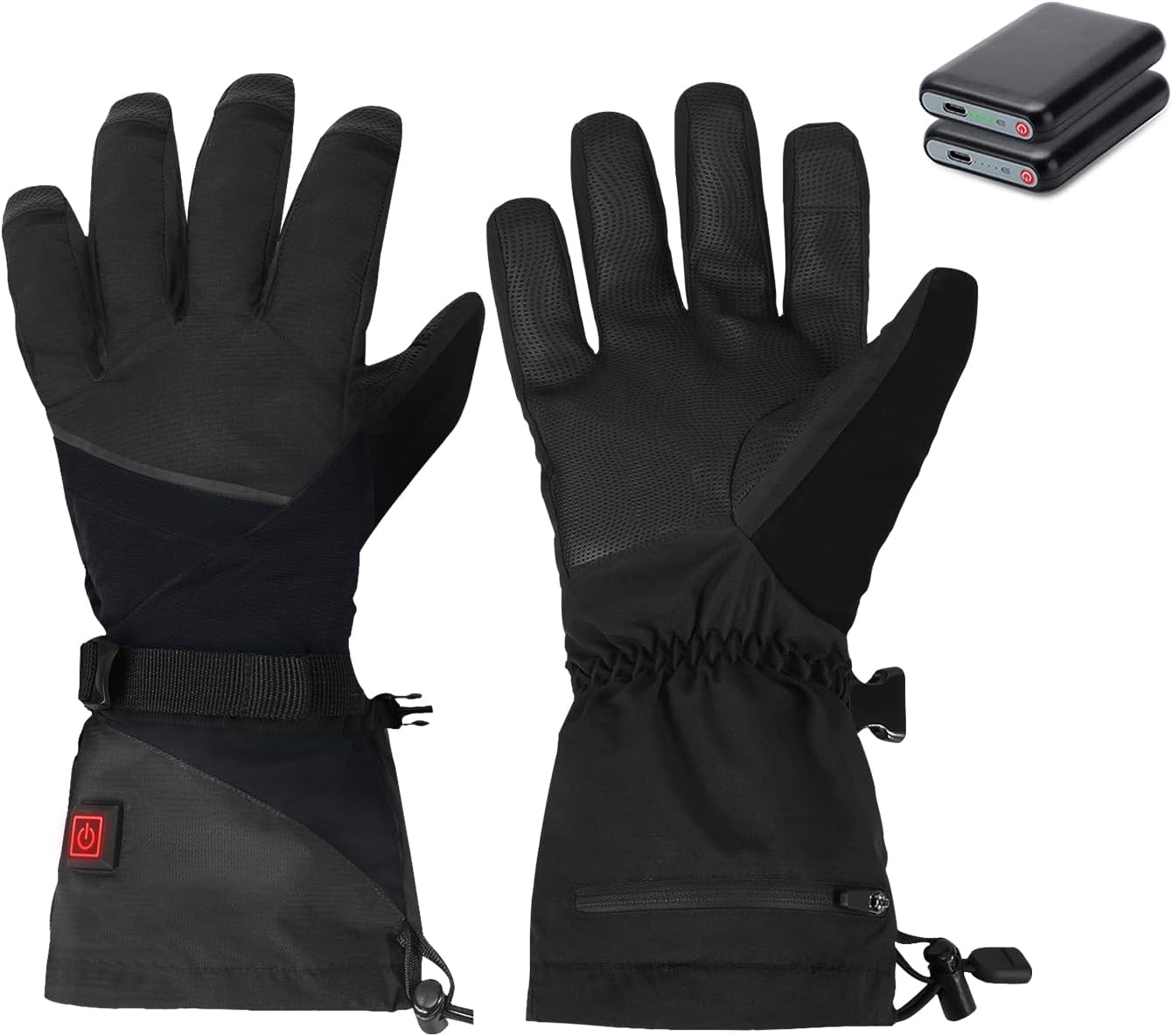 Heated Gloves for Men Women, Heated Motorcycle Gloves, Touchscreen, Waterproof Perfect for Motorcycle, Cycling, Skiing & Hiking, Outdoor Winter Sports