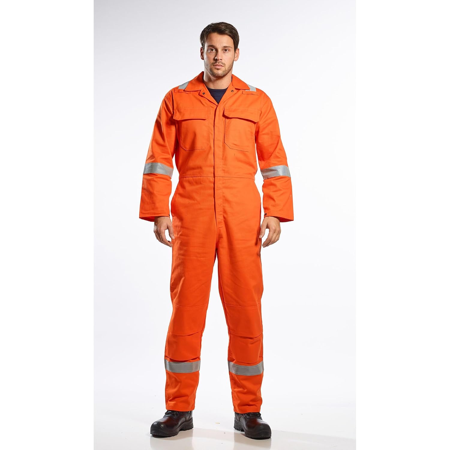 Portwest Bizweld Iona Coverall Overall Work Fire PPE Protective Wear Safety Boiler Suit ASTM NFPA ARC 2, Orange, X Large