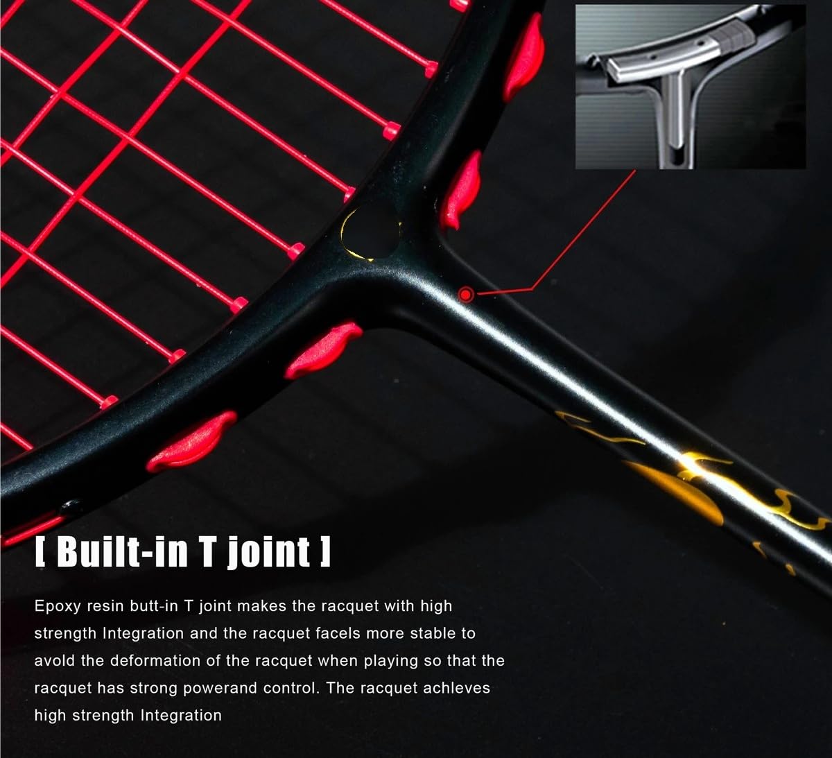 Badminton Set Raqueta de bádminton Fibra Carbono 4U Fast Attack, 95 g, máx. 38 LB, encordada