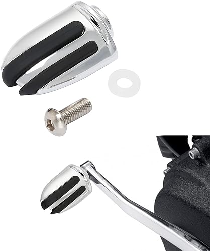 Miniatura 10 de TCMT Pedal de palanca de cambios negro cromado apto para Harley Touring Road King Street Bob