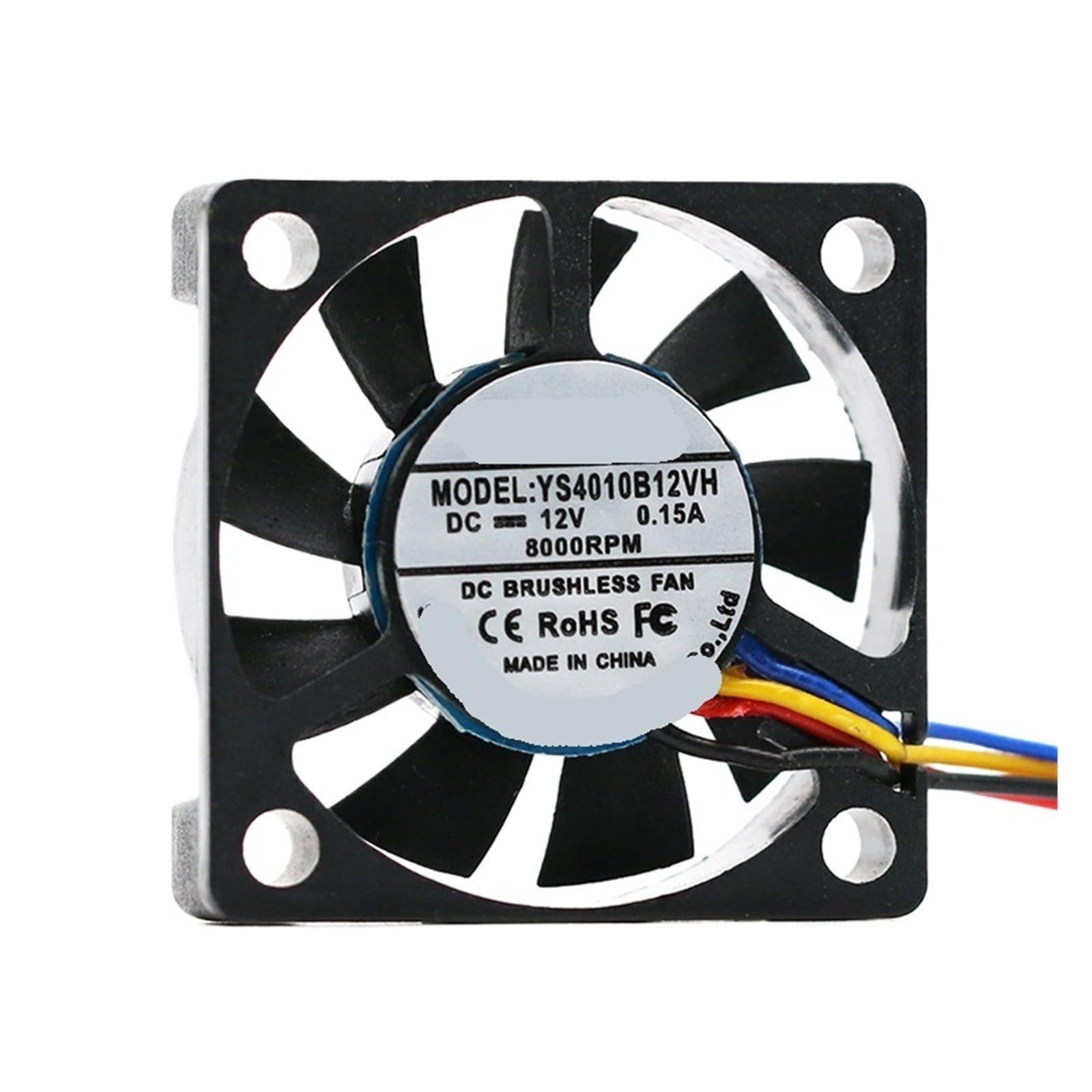 Ventilador de refrigeración 12V 40x40x10mm 4000rpm 2-Pin doble bola para disipación