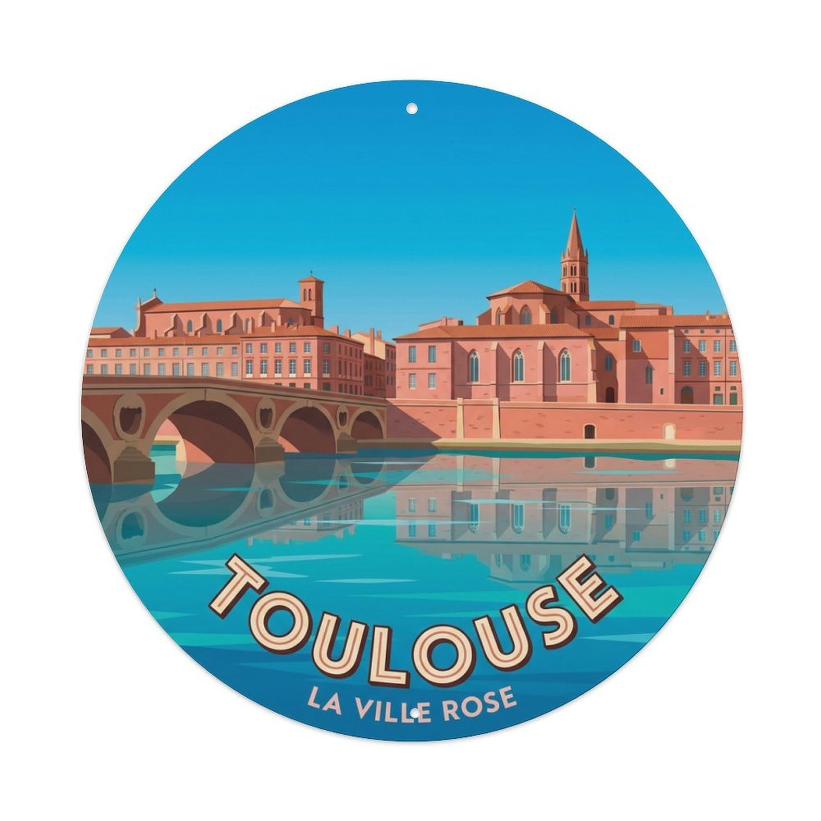 Metal Tin Sign Vintage Travel France Toulouse