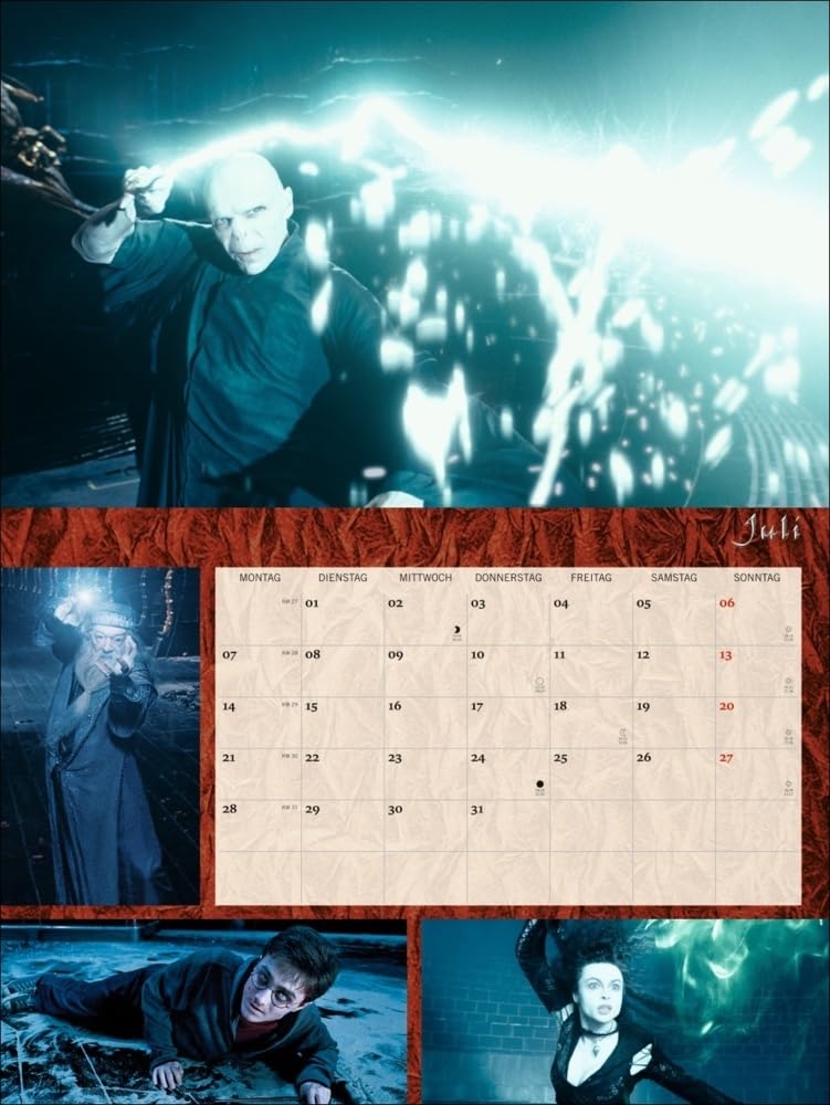Harry Potter Broschur XL Kalender 2025: Wandkalender mit fesselnden Filmszenen aus den Harry Potter-Filmen. Broschürenkalender 2025 mit Poster zum Heraustrennen.