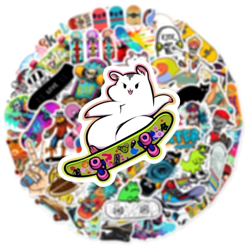 FRANKdesigns Psychedelic Skateboarding Sticker Pack