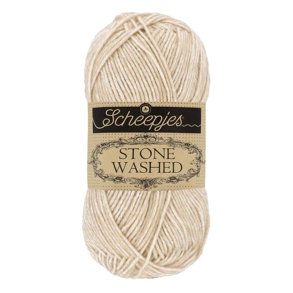 Stone Washed Yarn, Cotton-Acrylic Blend, 50 g (1.76 oz) Skein, Color 831 Axinite Brown