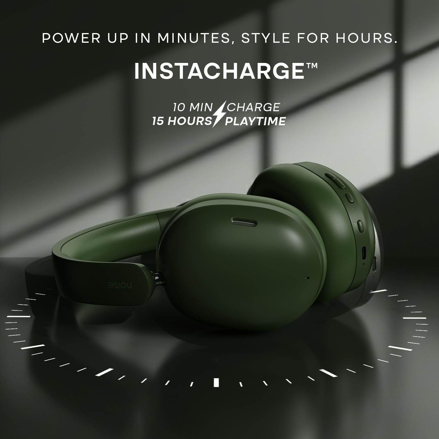 Noise Newly Launched Airwave Max XR Wireless Over-Ear Headphones with 120H Playtime, ANC, HFA Tech, Spatial Audio, Dual Pairing,BT V6.0(Pearl Beige) — Amazon image 11
