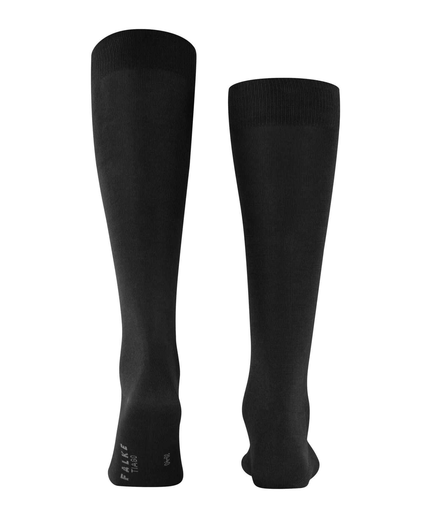 FALKE Mężczyźni Podkolanówki Tiago M Kh bawełna fil d´Écosse długie jednokolorowe 1 Para, Czarny Black 3000, 43-44