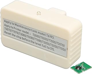 Resetter de chip de tanque de manutenção para T3000 T5000 T7000, ABS Bom contato Resetter de chip de tanque de tinta residual com tampa