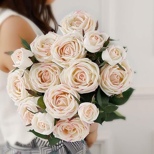 Miniatura 5 de GaRcan Artificial Flowers Artificial Rose Flower Set, Realistic Bedroom Flower Arrangement Decoration Silk Flower, can be Used in Living Room