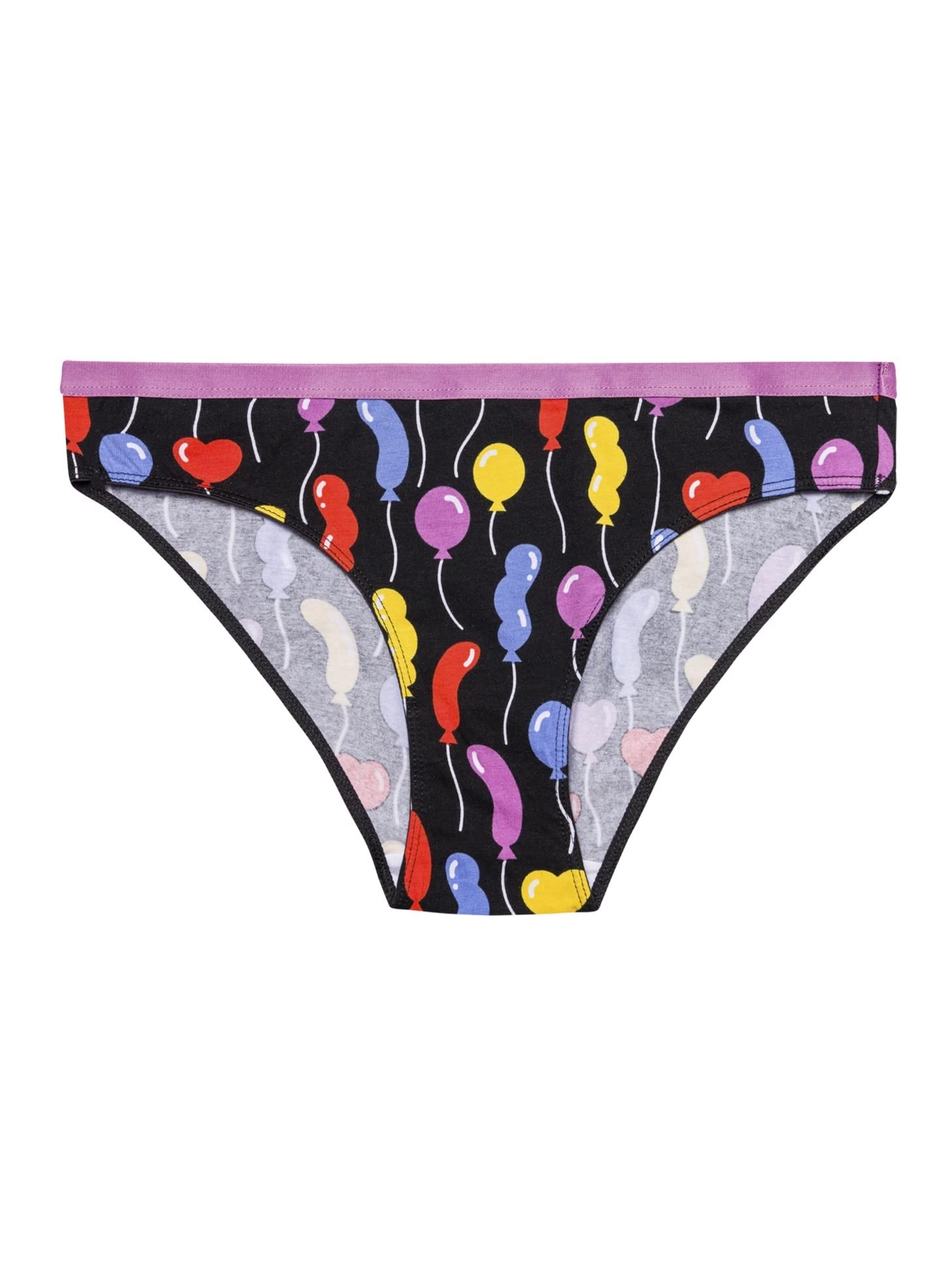 Dedoles Women's Balloon Party & Girls' Underwear Knickers Cotton Funny Designs Flowers Clouds Avocado Unicorn Party Mermaid, Design: Colour: Multicolour, Size: L