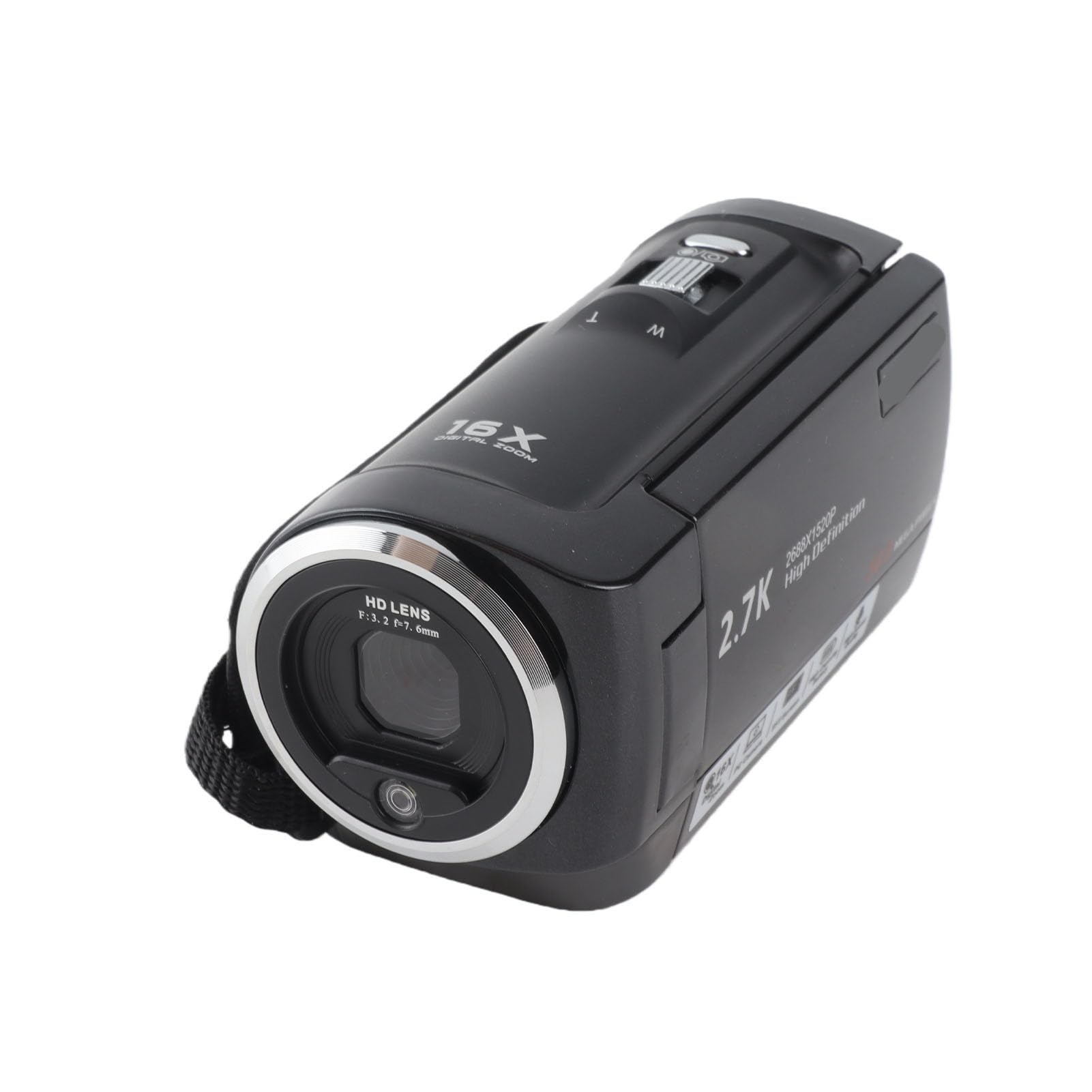 Jectse Videocamera 2,7K, Registratore con Zoom Digitale 50MP 16X, Visione Notturna IR, Touch Screen LCD da 2,8 Pollici, Videocamera per per Bambini, Adolescenti, Adulti,