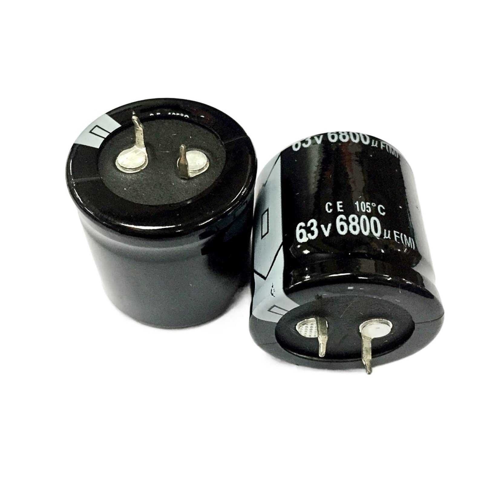 Condensateur Électrolytique 63V 6800UF Contre les Interférences Audio Aluminium 2Pcs