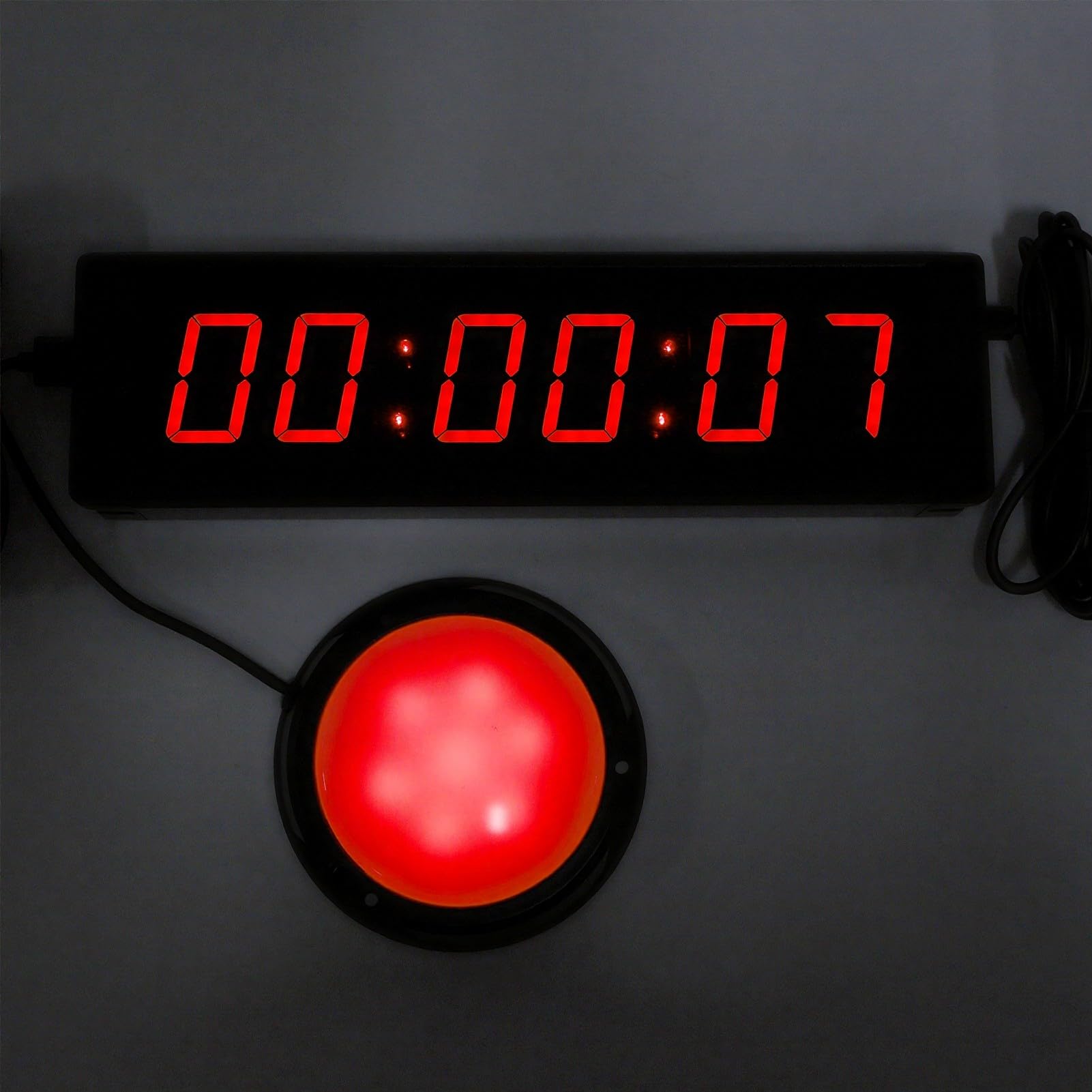 Cronómetro LED Grande, Temporizador Digital con Botón de Inicio y Parada, for Entrenamiento Deportivo y Gestión del Tiempo