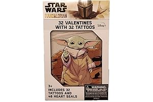 32 Mandalorian Valentine's Cards with Baby Yoda Tattoos