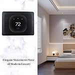 Plaque murale Rectangle Noir Onyx pour Thermostat intelligent Ecobee Amélioré et Premium, Moderne Design Texturé