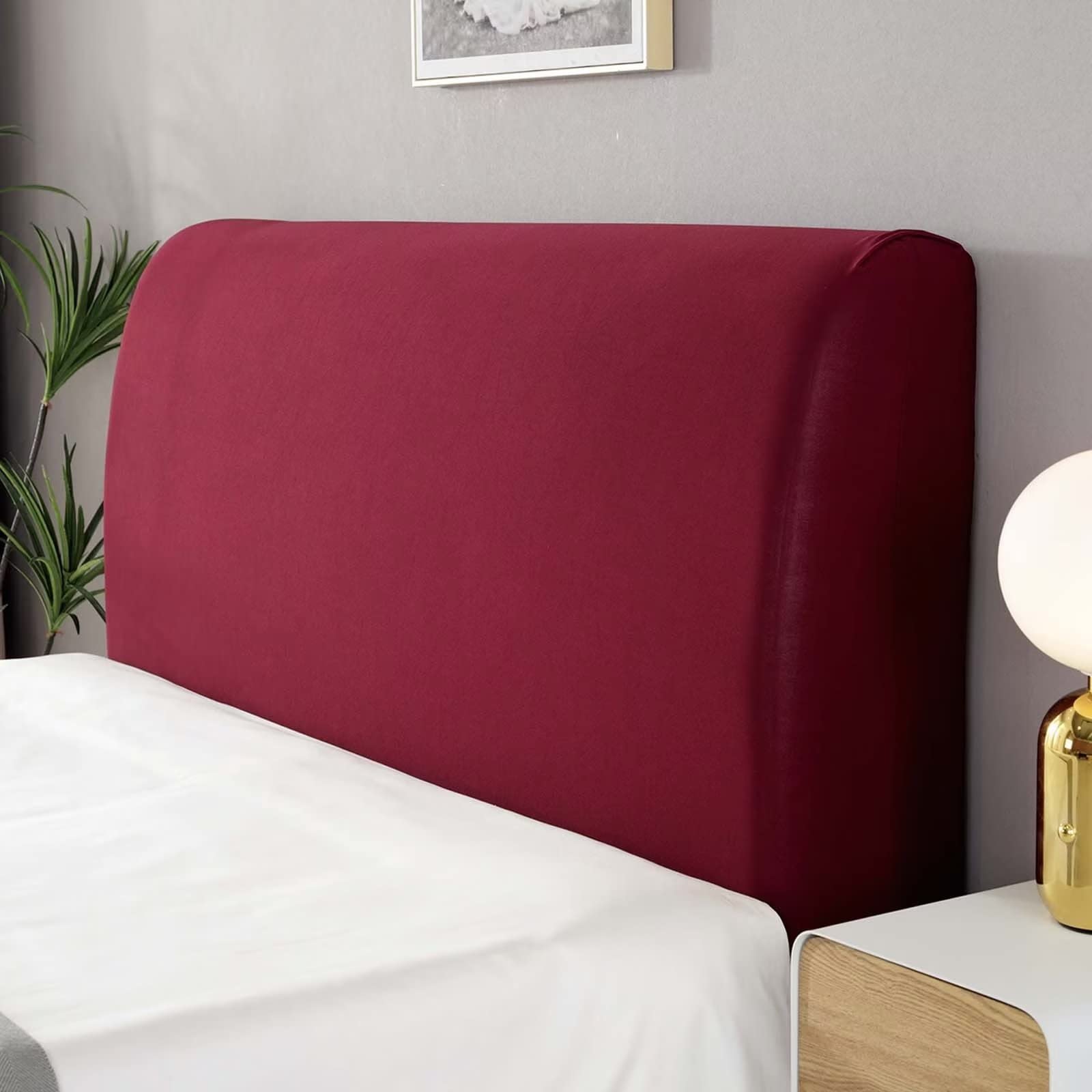 ZGLCQSGY Stretch Bed Headboard Slipcover,Bed Head Cover,superking headboard, headboard cover super king size,Dustproof Protector Cover for Bedroom Decor (red,220cm)