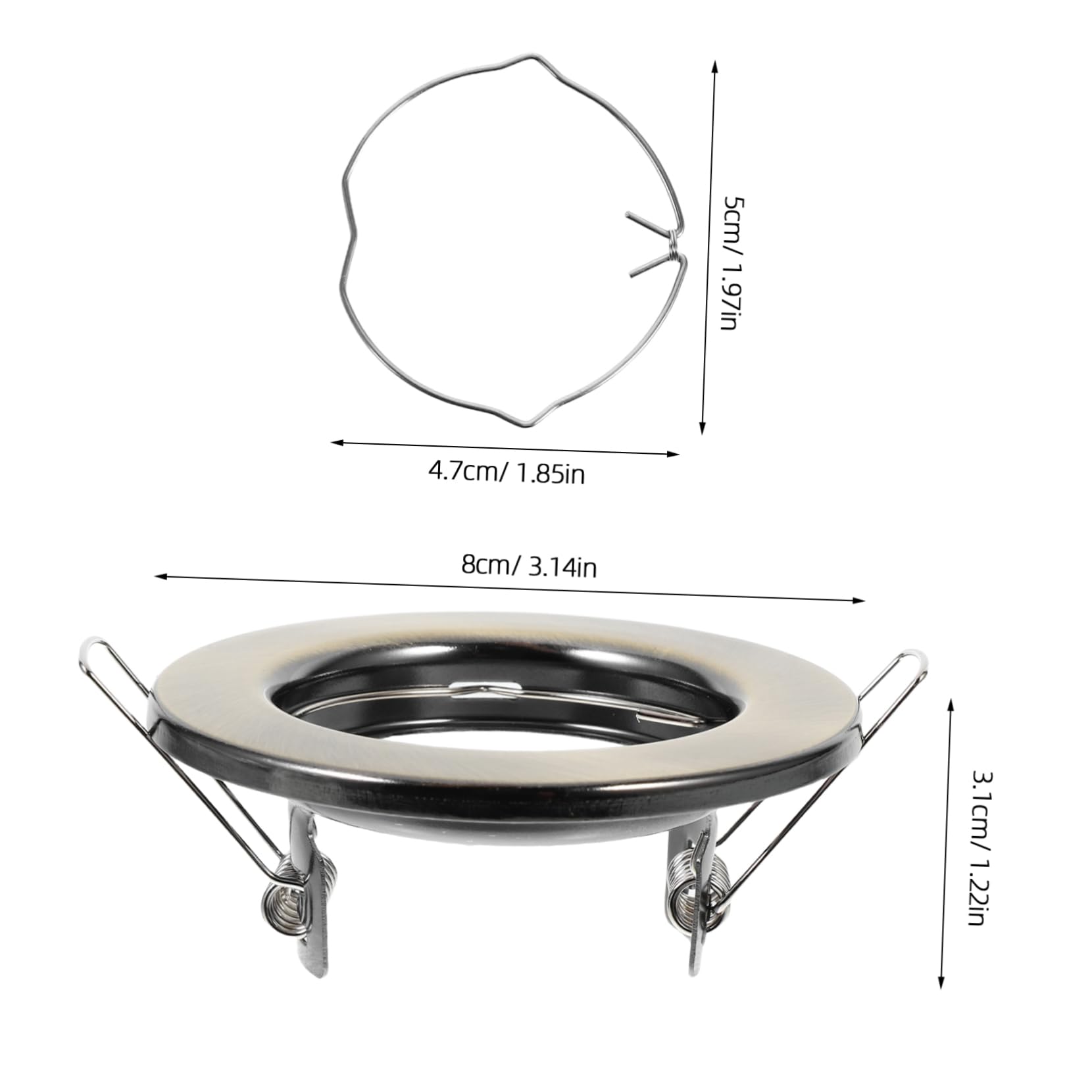 Housoutil 3Pcs Recessed Light Trim Ring for Spotlights Durable Lighting Frames Space Saving Ceiling Fixtures for Modern Interiors Sleek and Design