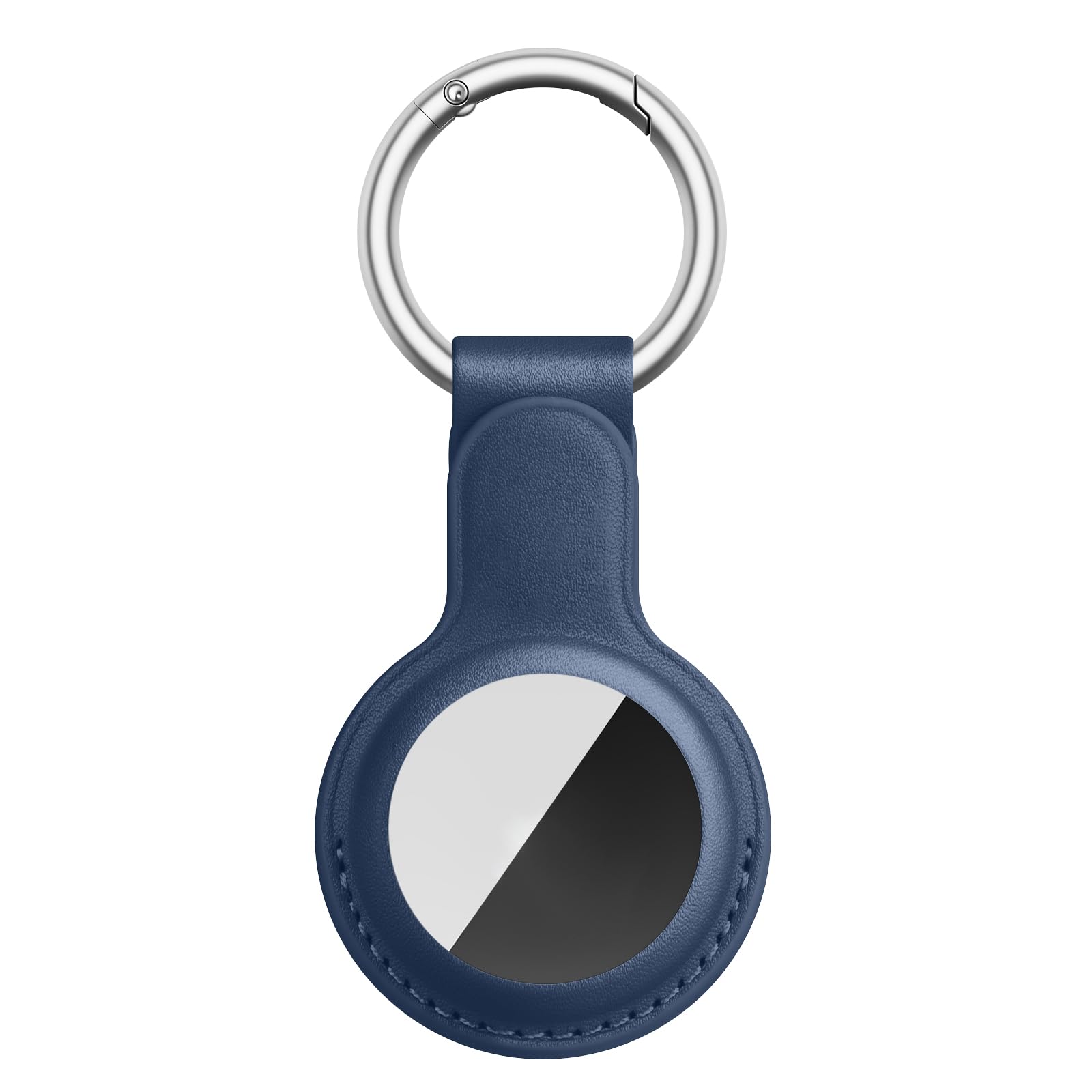 Meliya Funda para AirTag Llavero, Protectora de Cuero Anti-Perdida y Anti-Rasguños (No Incluye AirTags) (Azul)