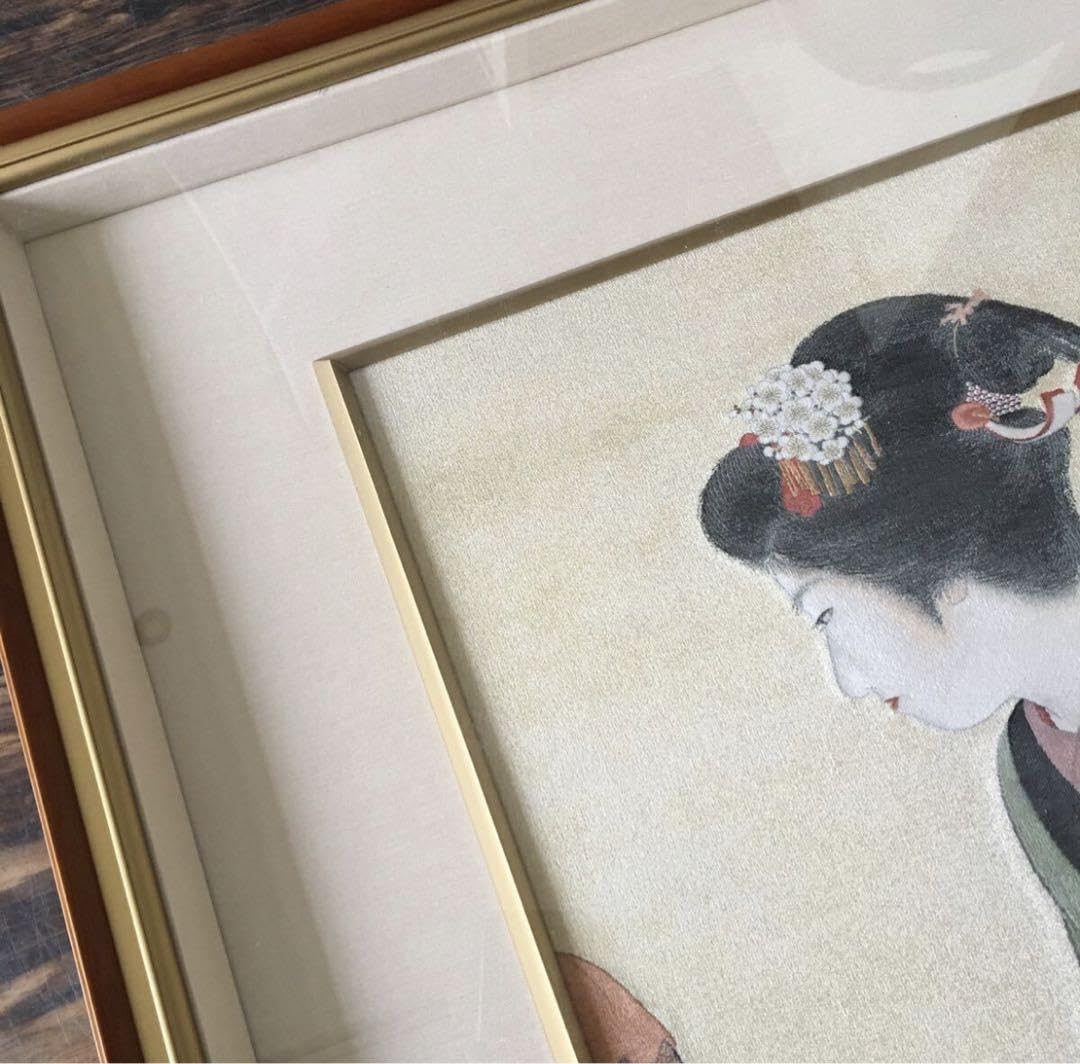 上村松園 鴛鴦髷 西陣織 小高念記 織物画 刺繍画 額装 伝統工芸 D Amazon.co.jp: 上村松園 鴛鴦髷 西陣織 小高念記 織物画 刺繍画